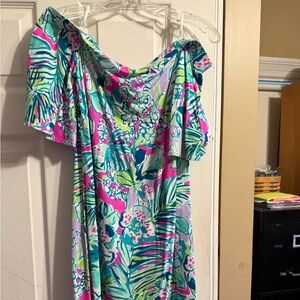 Lilly Pulitzer Fawcett Off-Shoulder Dress.  FOR A MEDIUM. SEE NOTES